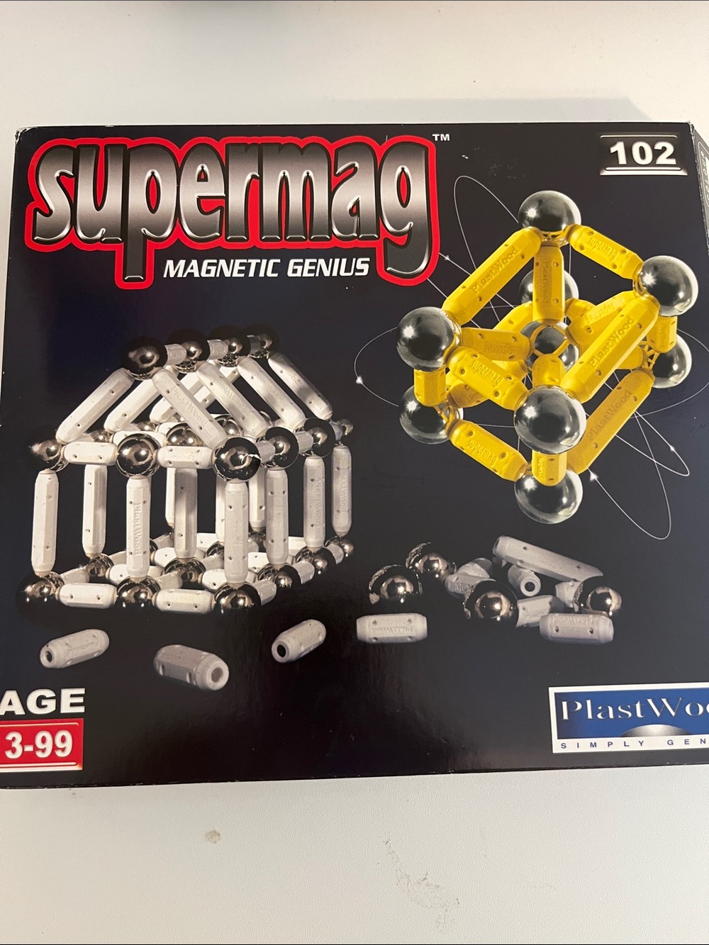 Vintage Supermag magnetic genius 102 piece building set. $15
